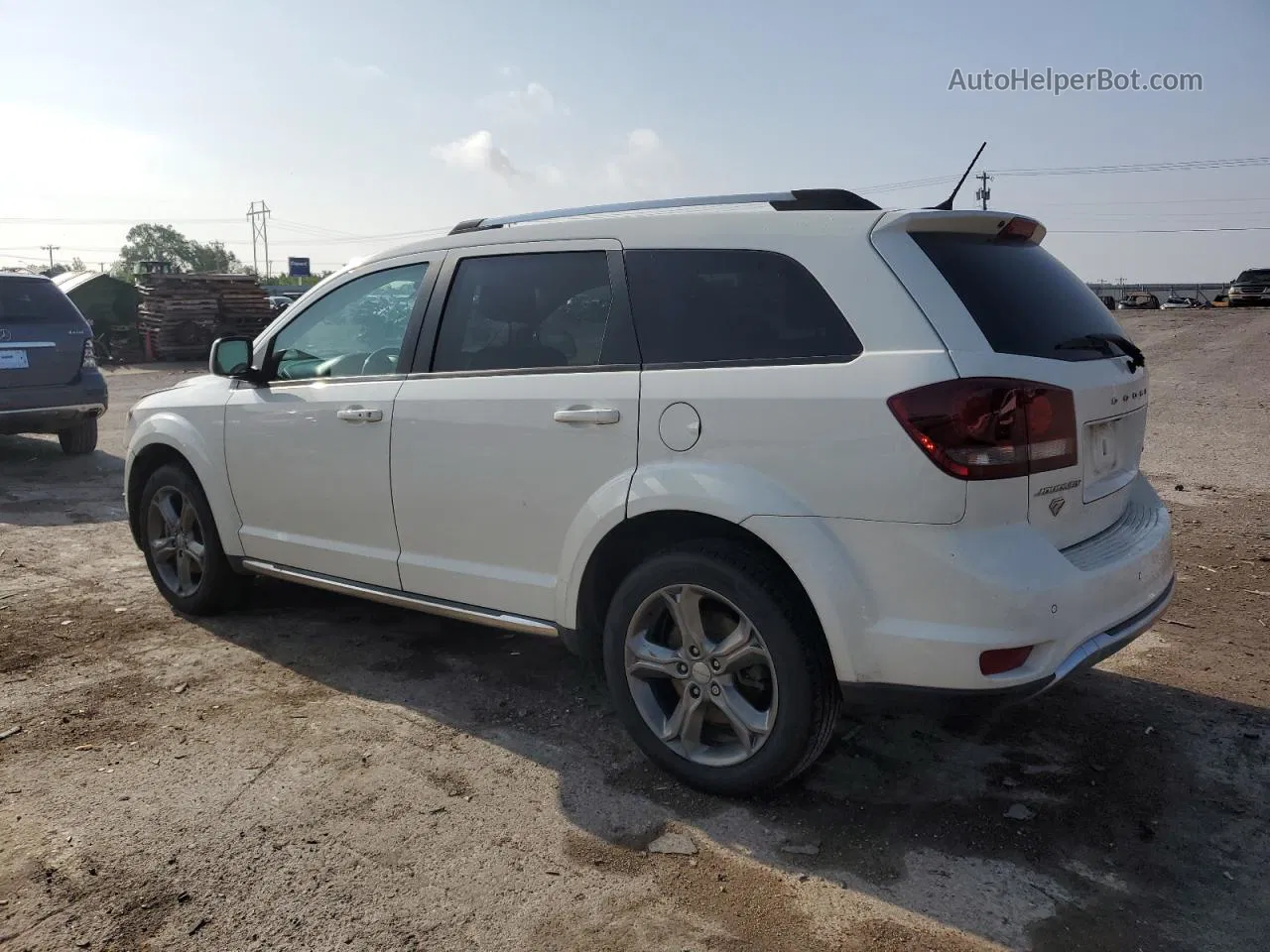 2017 Dodge Journey Crossroad White vin: 3C4PDCGB9HT545379