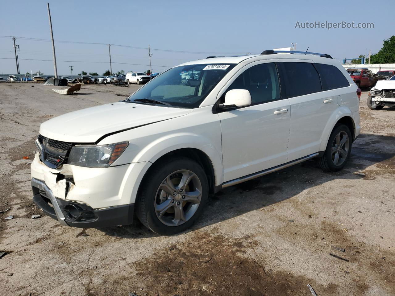 2017 Dodge Journey Crossroad White vin: 3C4PDCGB9HT545379