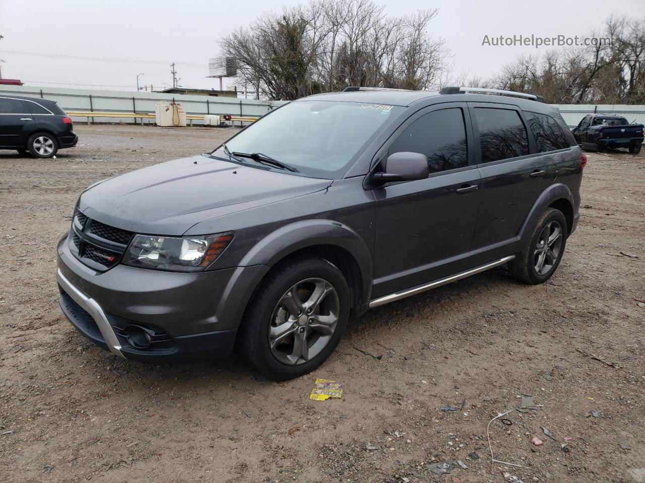 2015 Dodge Journey Crossroad Gray vin: 3C4PDCGBXFT713138