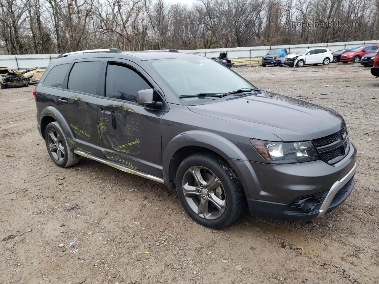 2015 Dodge Journey Crossroad Gray vin: 3C4PDCGBXFT713138