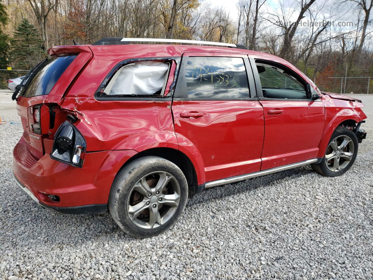 2016 Dodge Journey Crossroad Red vin: 3C4PDCGBXGT172495