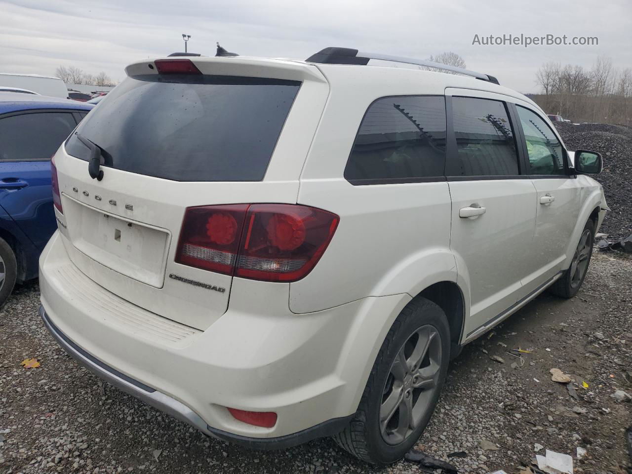 2016 Dodge Journey Crossroad White vin: 3C4PDCGBXGT185618