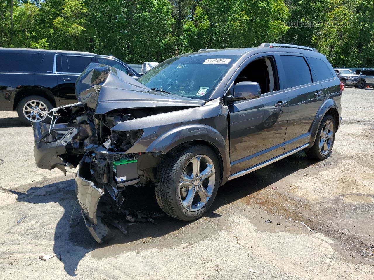 2016 Dodge Journey Crossroad Gray vin: 3C4PDCGBXGT208072