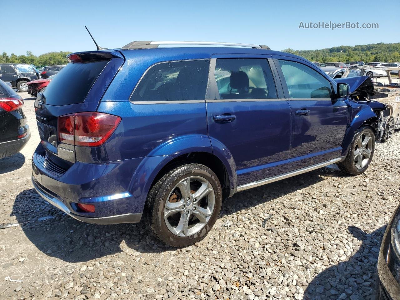 2017 Dodge Journey Crossroad Синий vin: 3C4PDCGBXHT653672