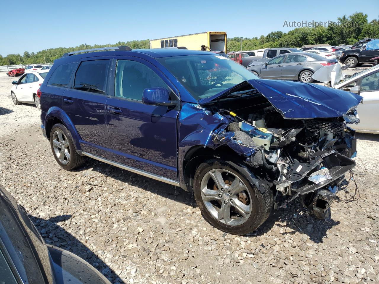 2017 Dodge Journey Crossroad Blue vin: 3C4PDCGBXHT653672