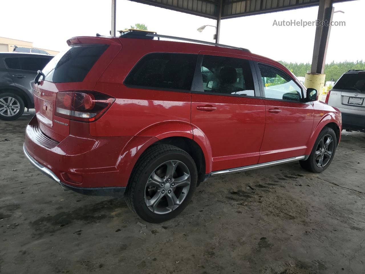 2015 Dodge Journey Crossroad Red vin: 3C4PDCGG0FT535235