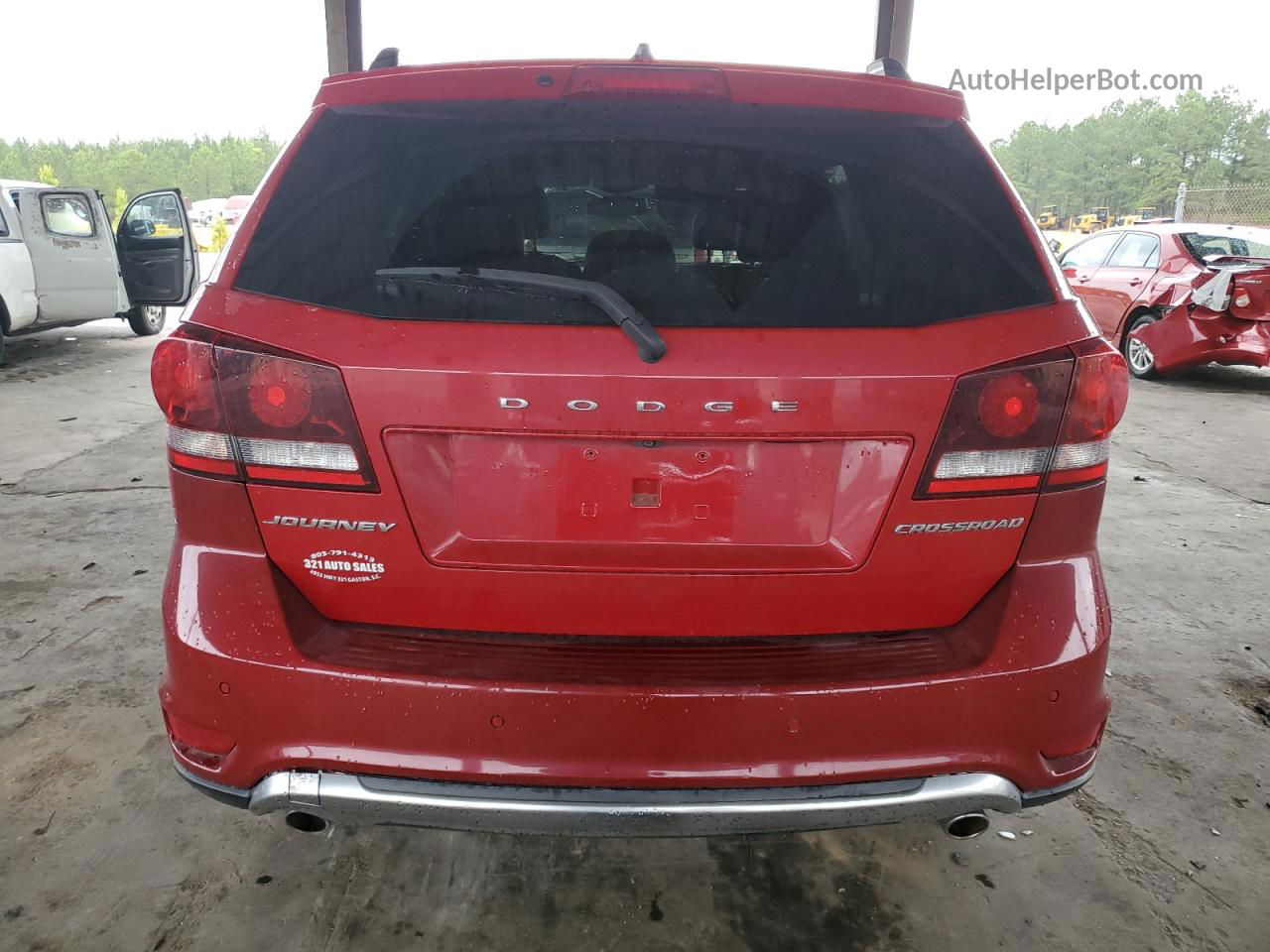 2015 Dodge Journey Crossroad Red vin: 3C4PDCGG0FT535235