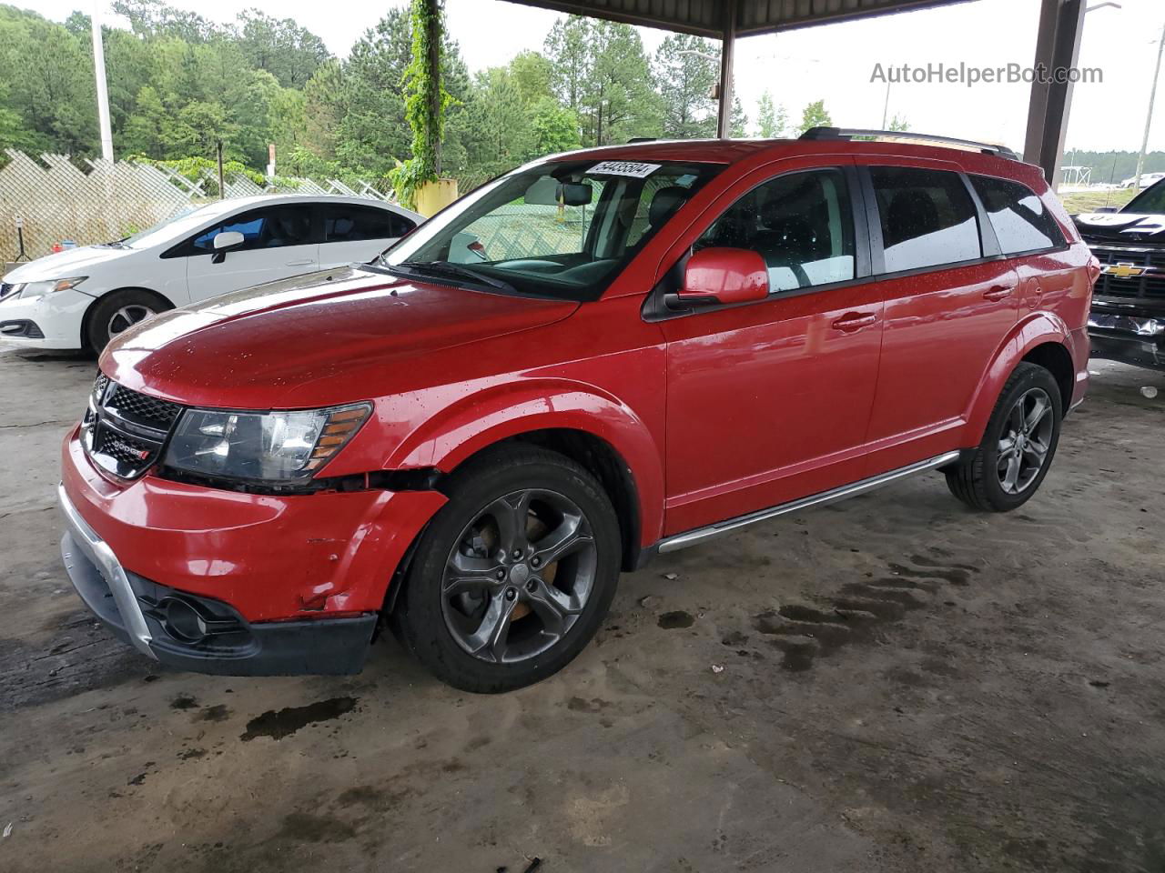 2015 Dodge Journey Crossroad Red vin: 3C4PDCGG0FT535235