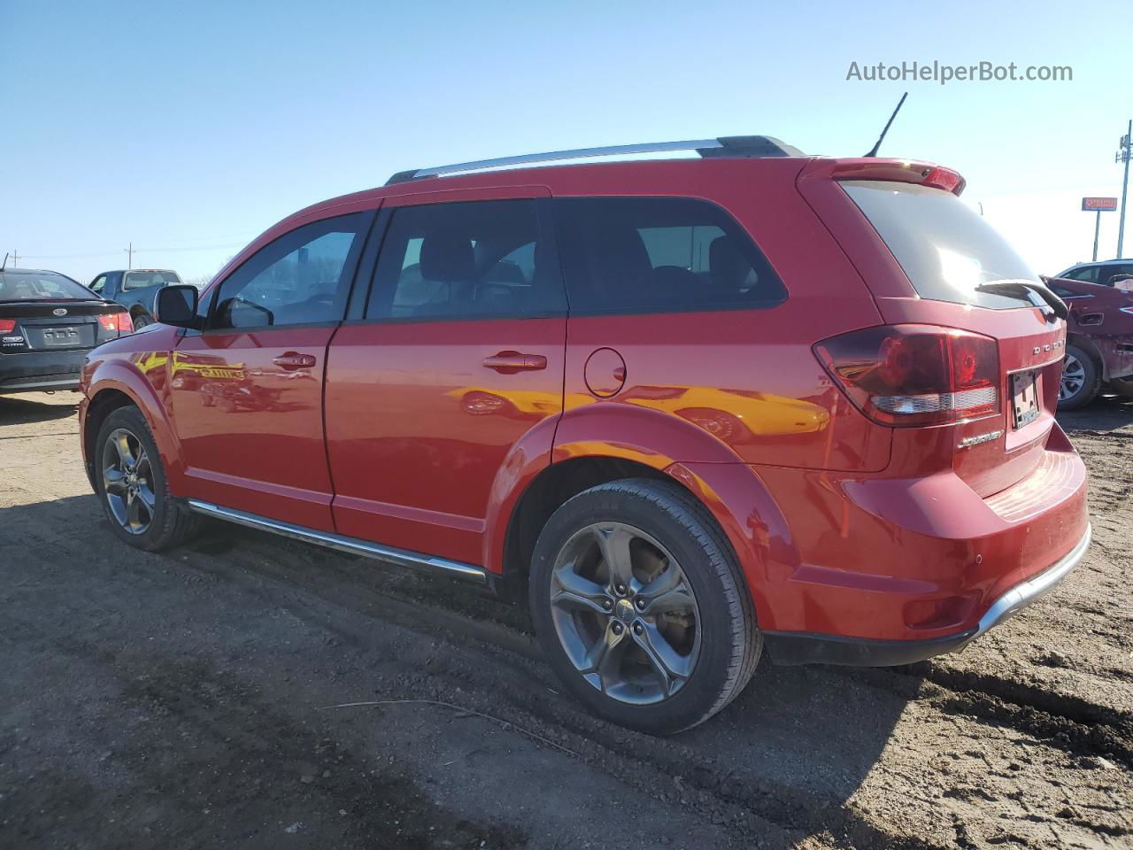 2015 Dodge Journey Crossroad Red vin: 3C4PDCGG0FT606286