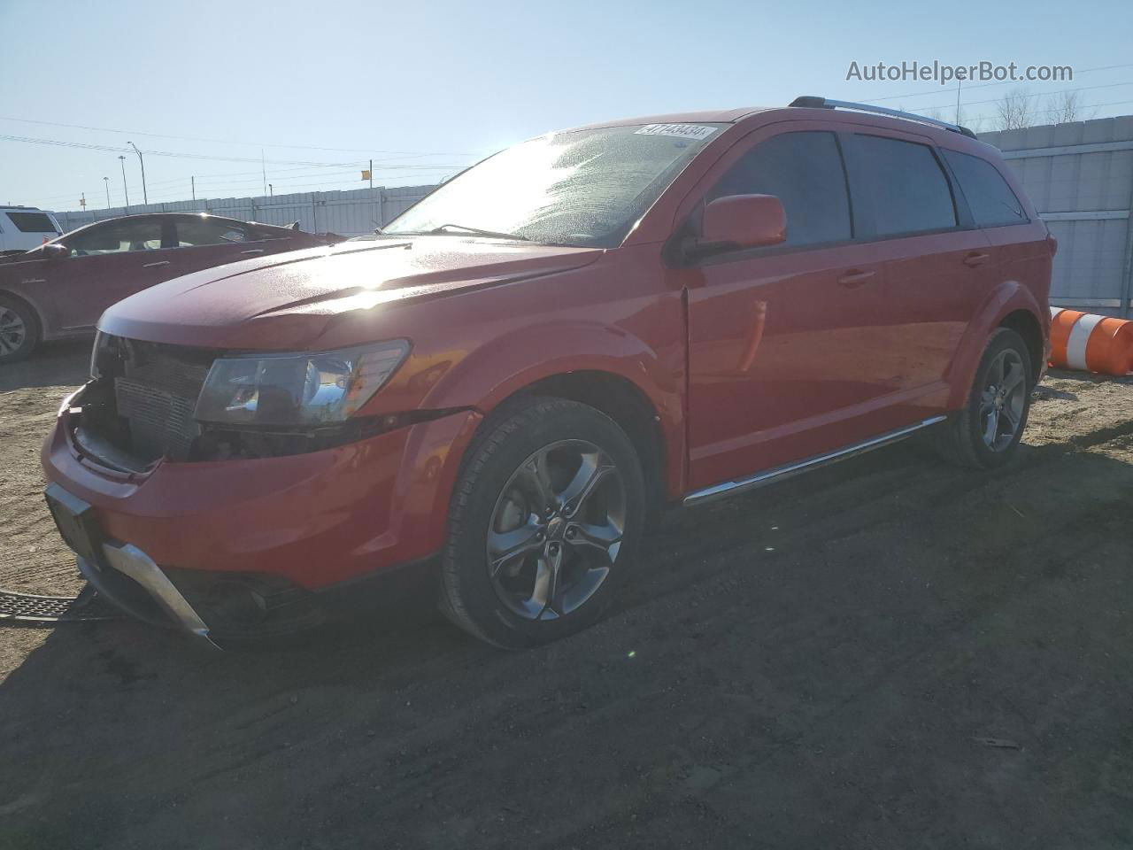 2015 Dodge Journey Crossroad Red vin: 3C4PDCGG0FT606286