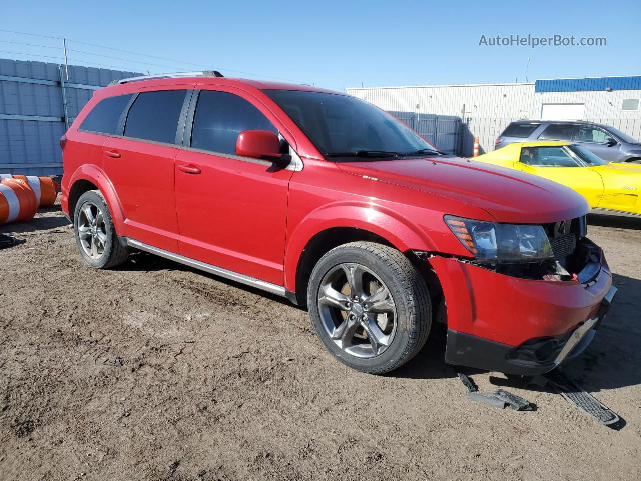 2015 Dodge Journey Crossroad Red vin: 3C4PDCGG0FT606286