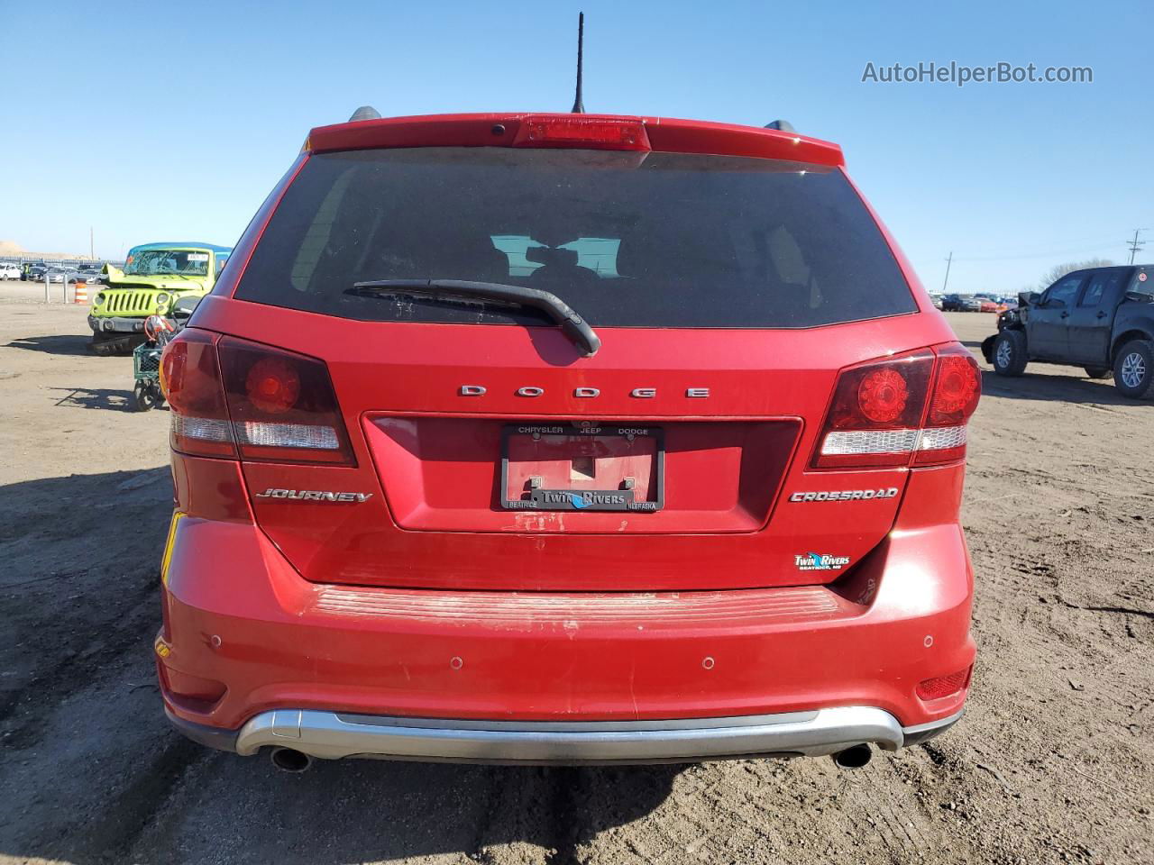 2015 Dodge Journey Crossroad Red vin: 3C4PDCGG0FT606286