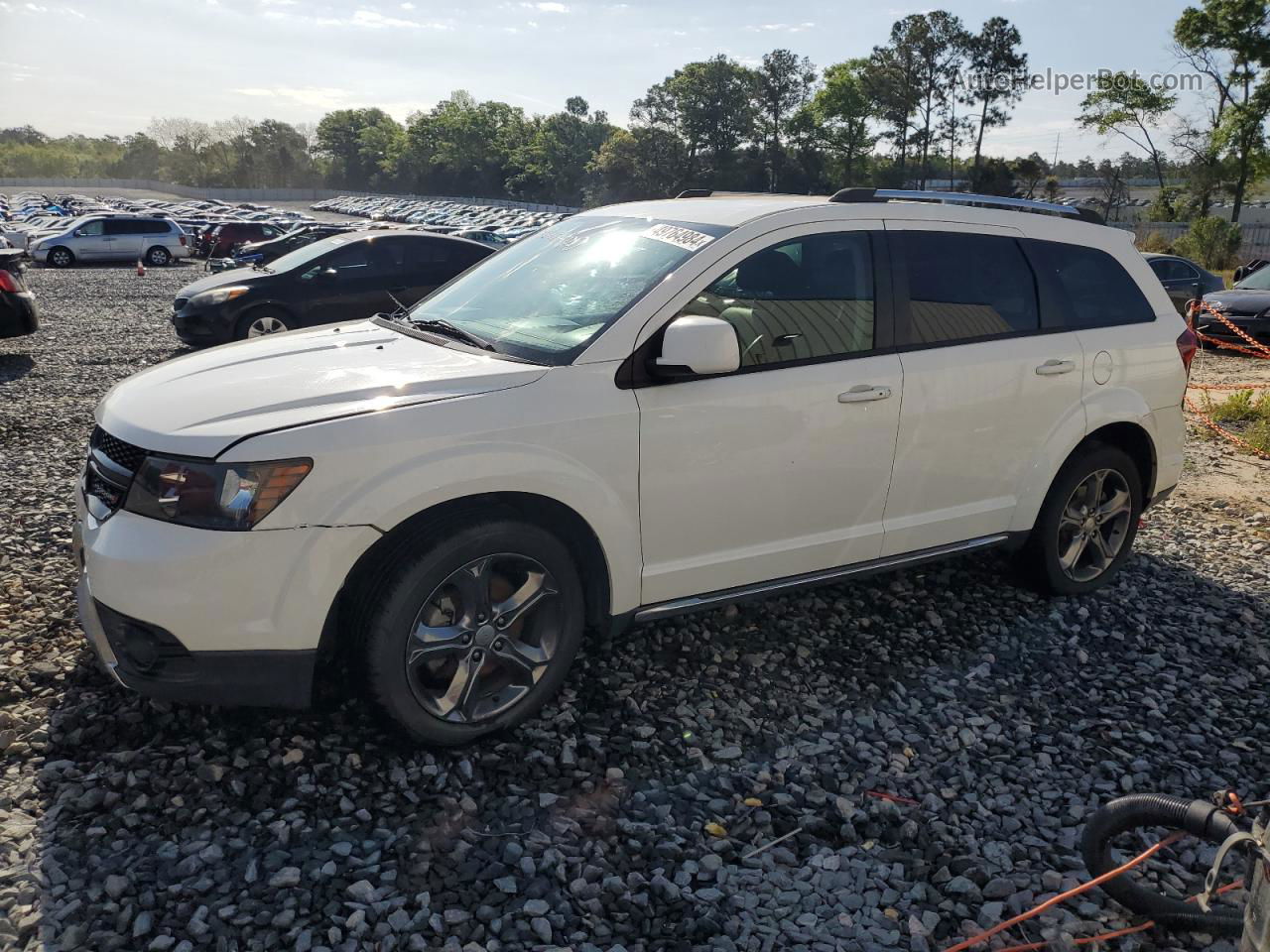 2015 Dodge Journey Crossroad White vin: 3C4PDCGG0FT698824