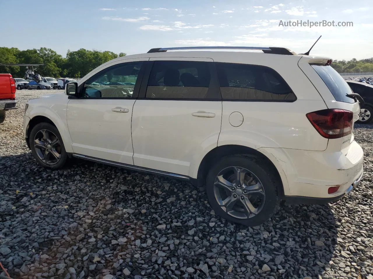 2015 Dodge Journey Crossroad White vin: 3C4PDCGG0FT698824