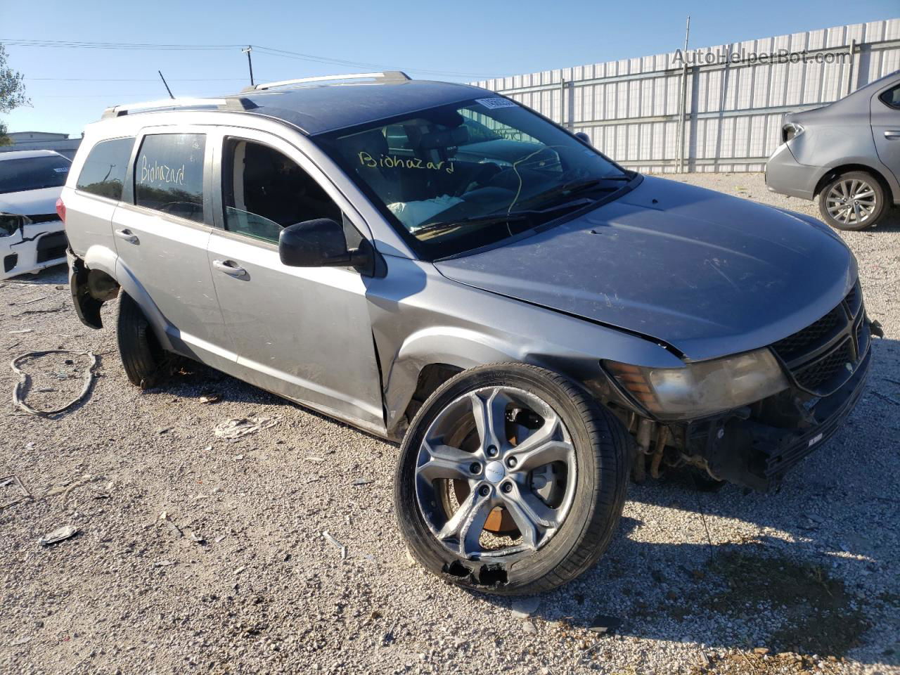 2016 Dodge Journey Crossroad Silver vin: 3C4PDCGG0GT107683