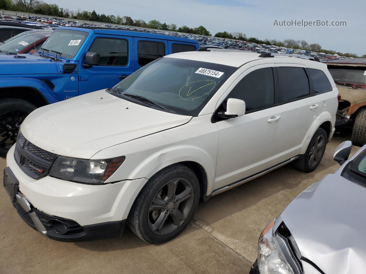 2017 Dodge Journey Crossroad White vin: 3C4PDCGG1HT566643