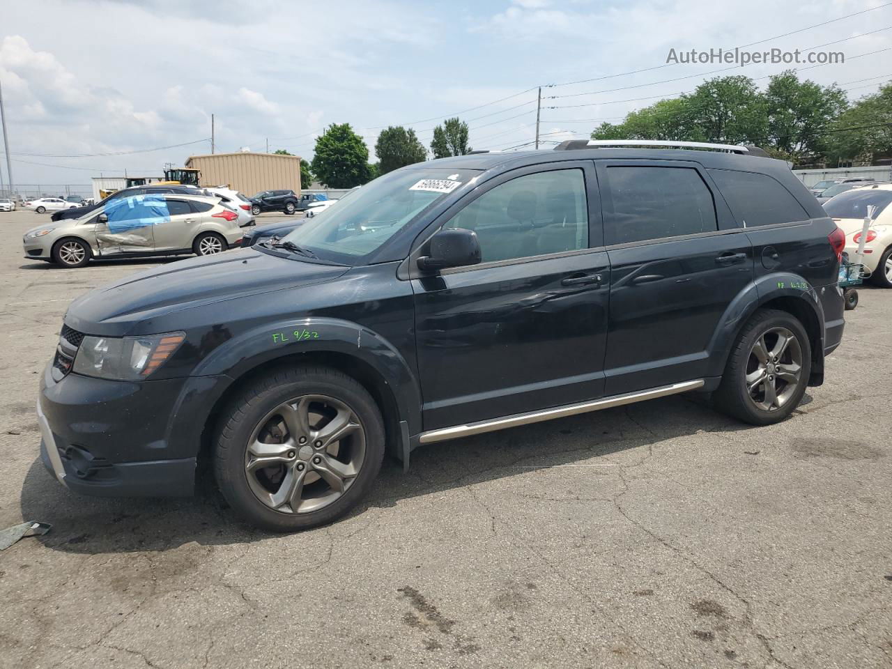 2014 Dodge Journey Crossroad Черный vin: 3C4PDCGG2ET293577