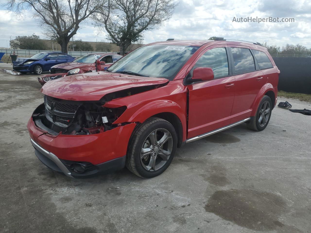 2016 Dodge Journey Crossroad Красный vin: 3C4PDCGG2GT219854