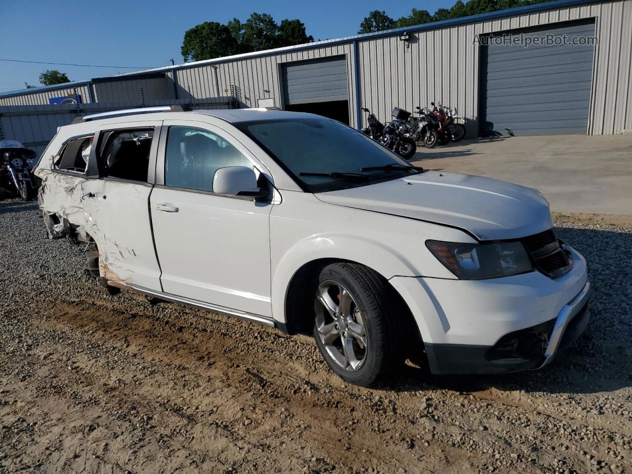 2017 Dodge Journey Crossroad White vin: 3C4PDCGG2HT556655