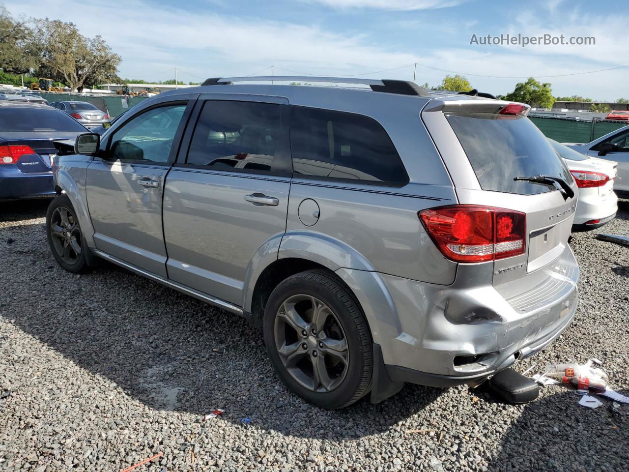 2015 Dodge Journey Crossroad Silver vin: 3C4PDCGG3FT537593