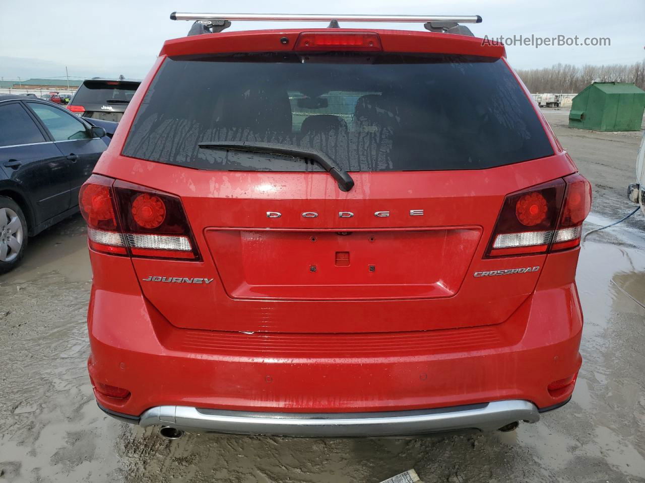 2015 Dodge Journey Crossroad Red vin: 3C4PDCGG3FT682505