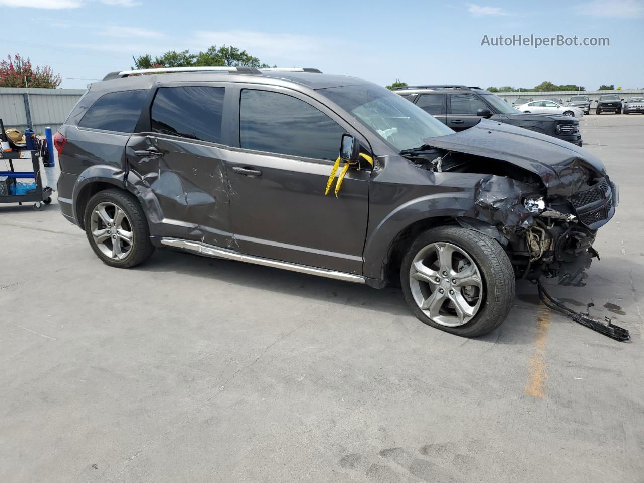 2016 Dodge Journey Crossroad Gray vin: 3C4PDCGG3GT146168