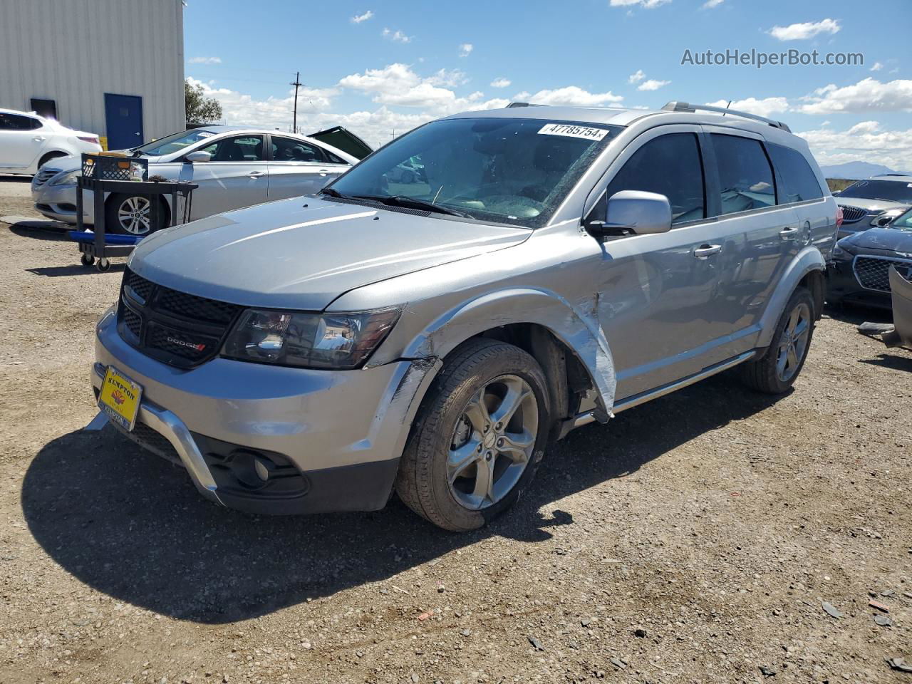 2017 Dodge Journey Crossroad Silver vin: 3C4PDCGG3HT626373