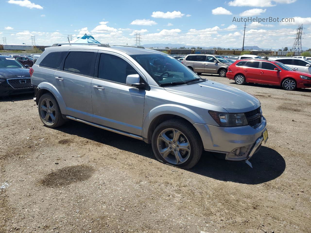 2017 Dodge Journey Crossroad Silver vin: 3C4PDCGG3HT626373