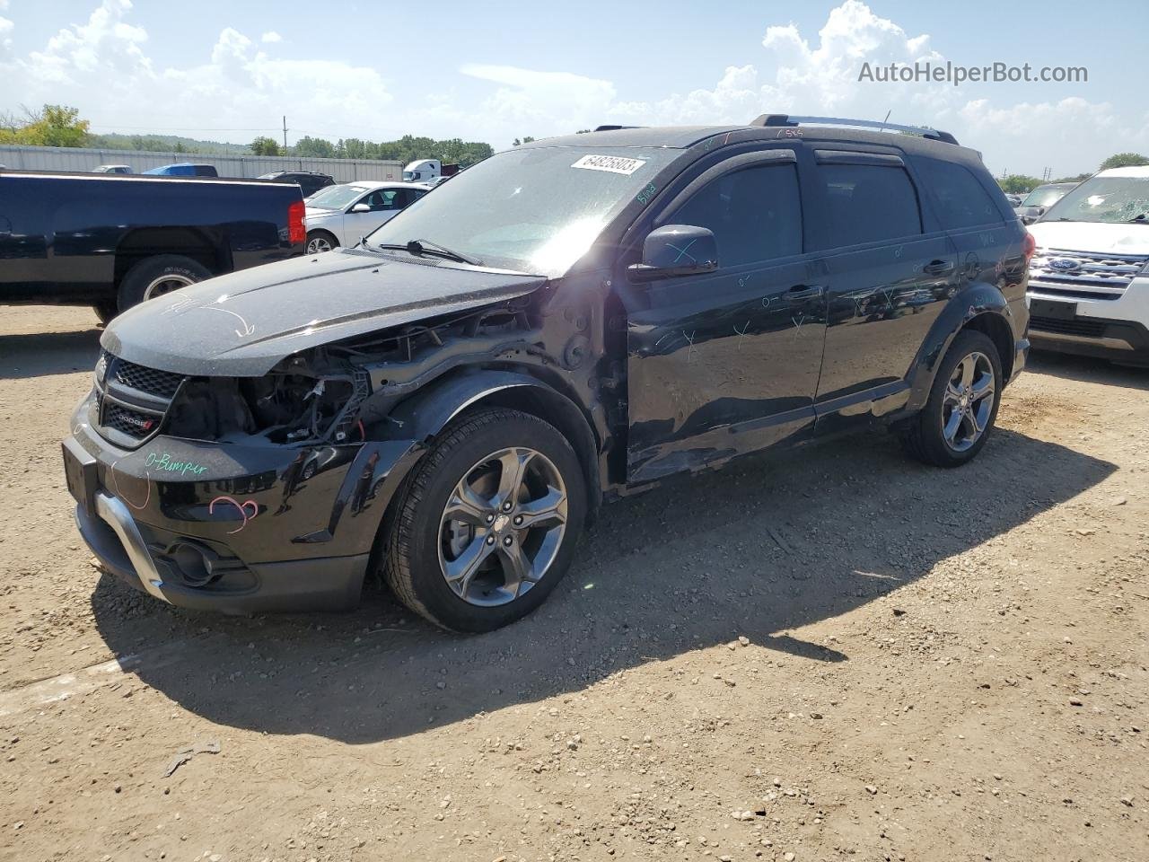 2015 Dodge Journey Crossroad Черный vin: 3C4PDCGG4FT517496