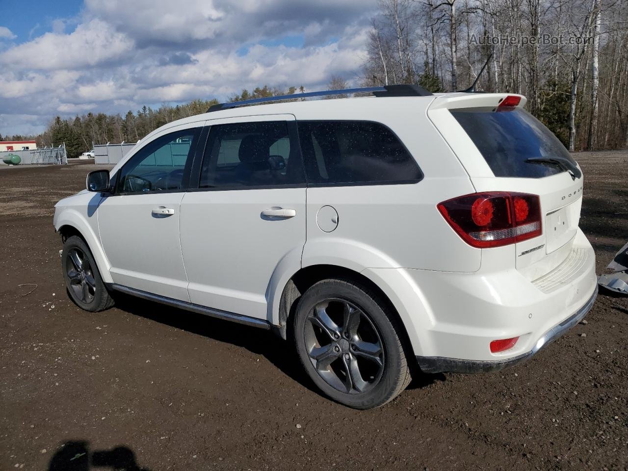 2015 Dodge Journey Crossroad White vin: 3C4PDCGG5FT600354