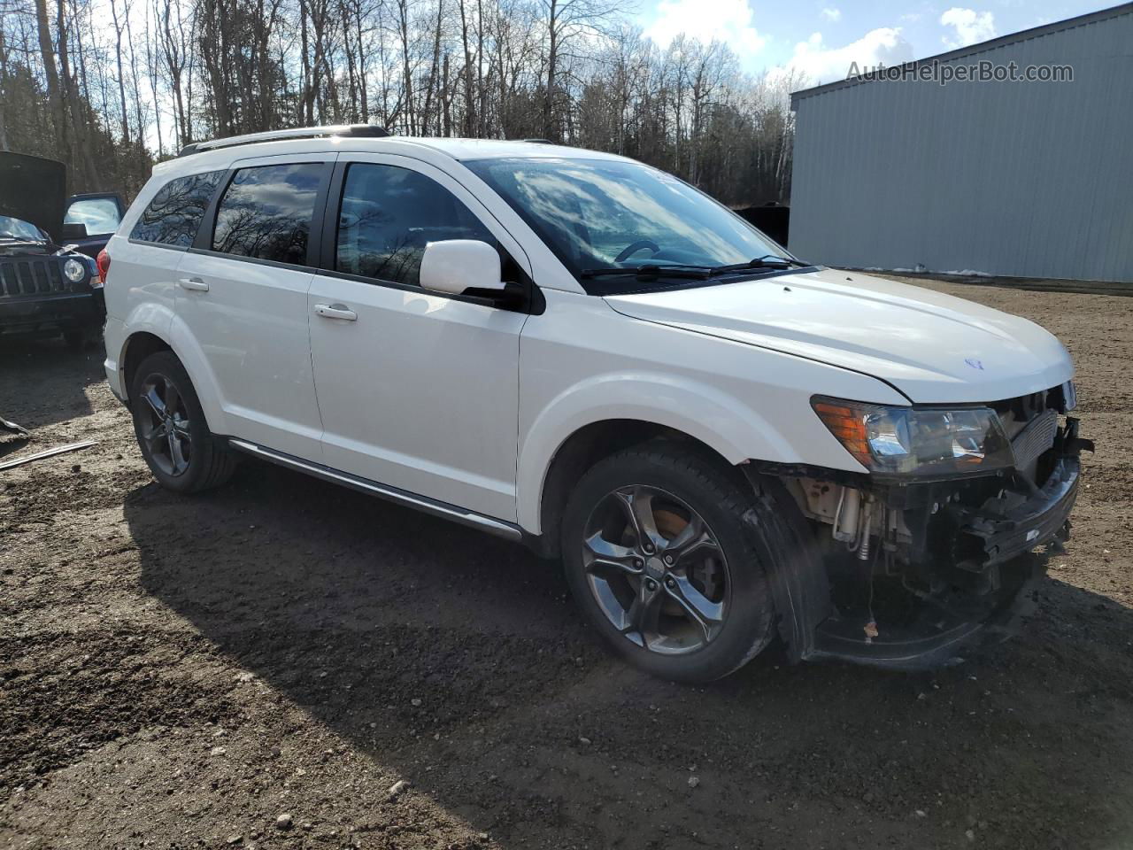 2015 Dodge Journey Crossroad White vin: 3C4PDCGG5FT600354