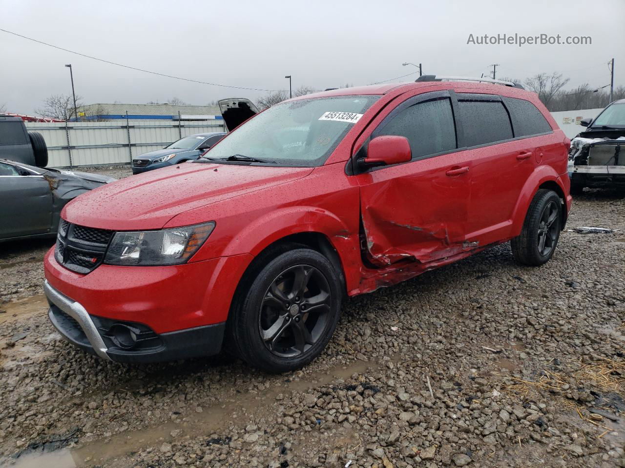 2014 Dodge Journey Crossroad Red vin: 3C4PDCGG6ET264938