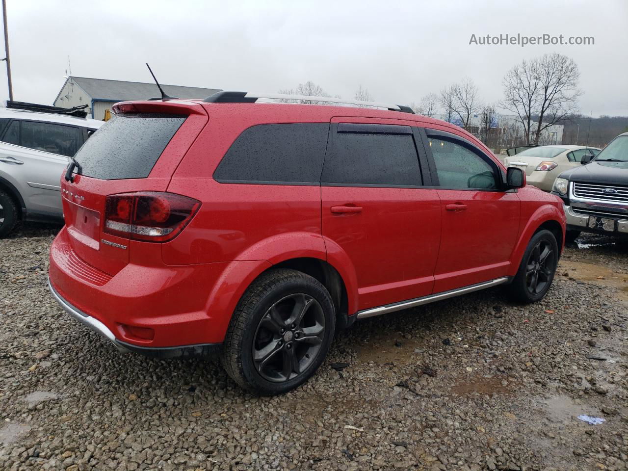 2014 Dodge Journey Crossroad Red vin: 3C4PDCGG6ET264938