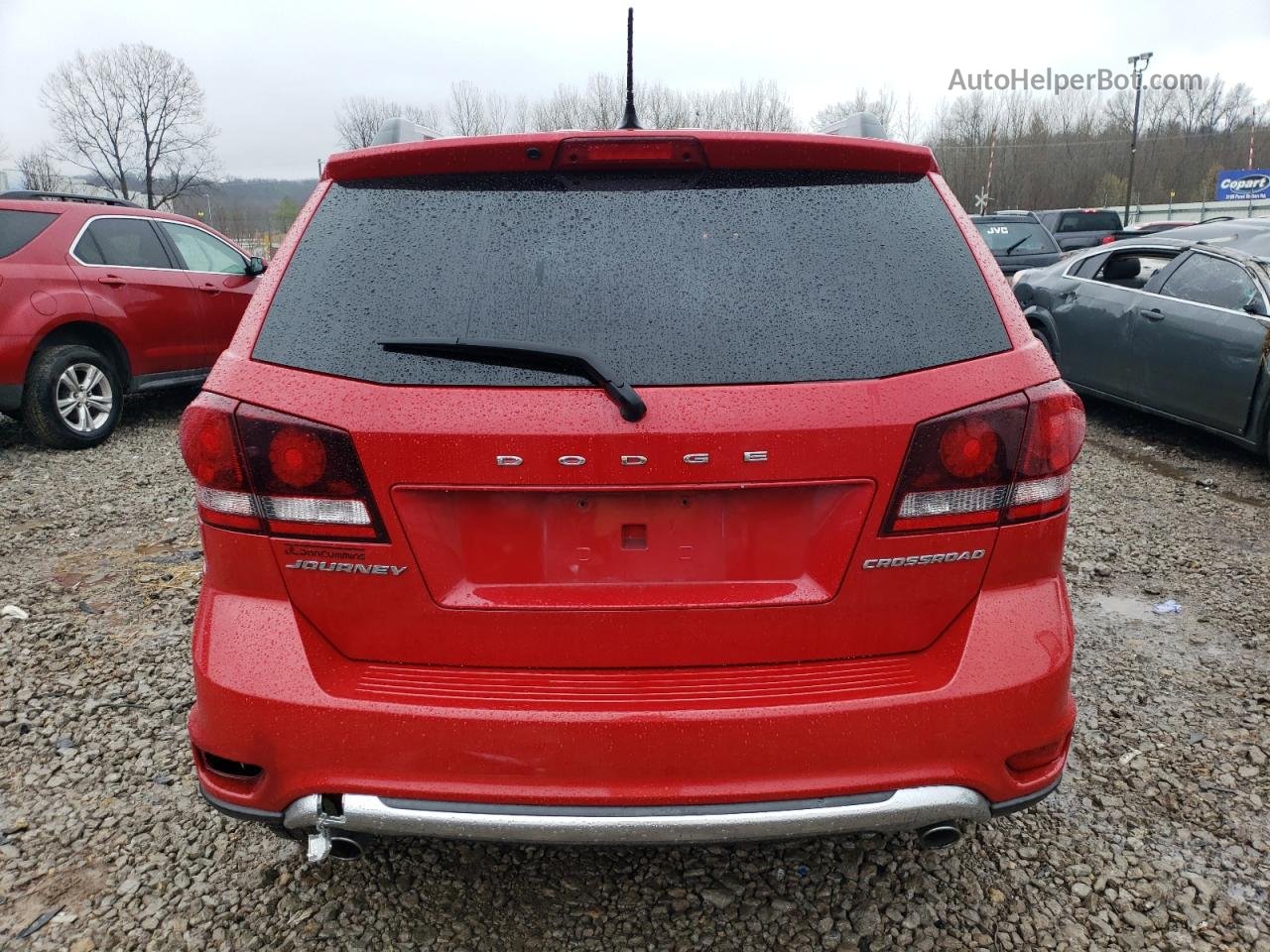 2014 Dodge Journey Crossroad Red vin: 3C4PDCGG6ET264938