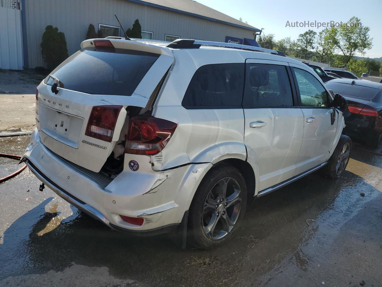 2015 Dodge Journey Crossroad White vin: 3C4PDCGG6FT552296