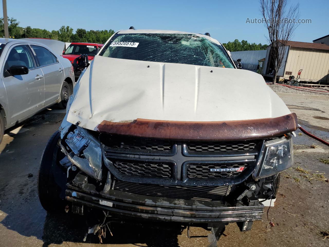 2015 Dodge Journey Crossroad White vin: 3C4PDCGG6FT552296