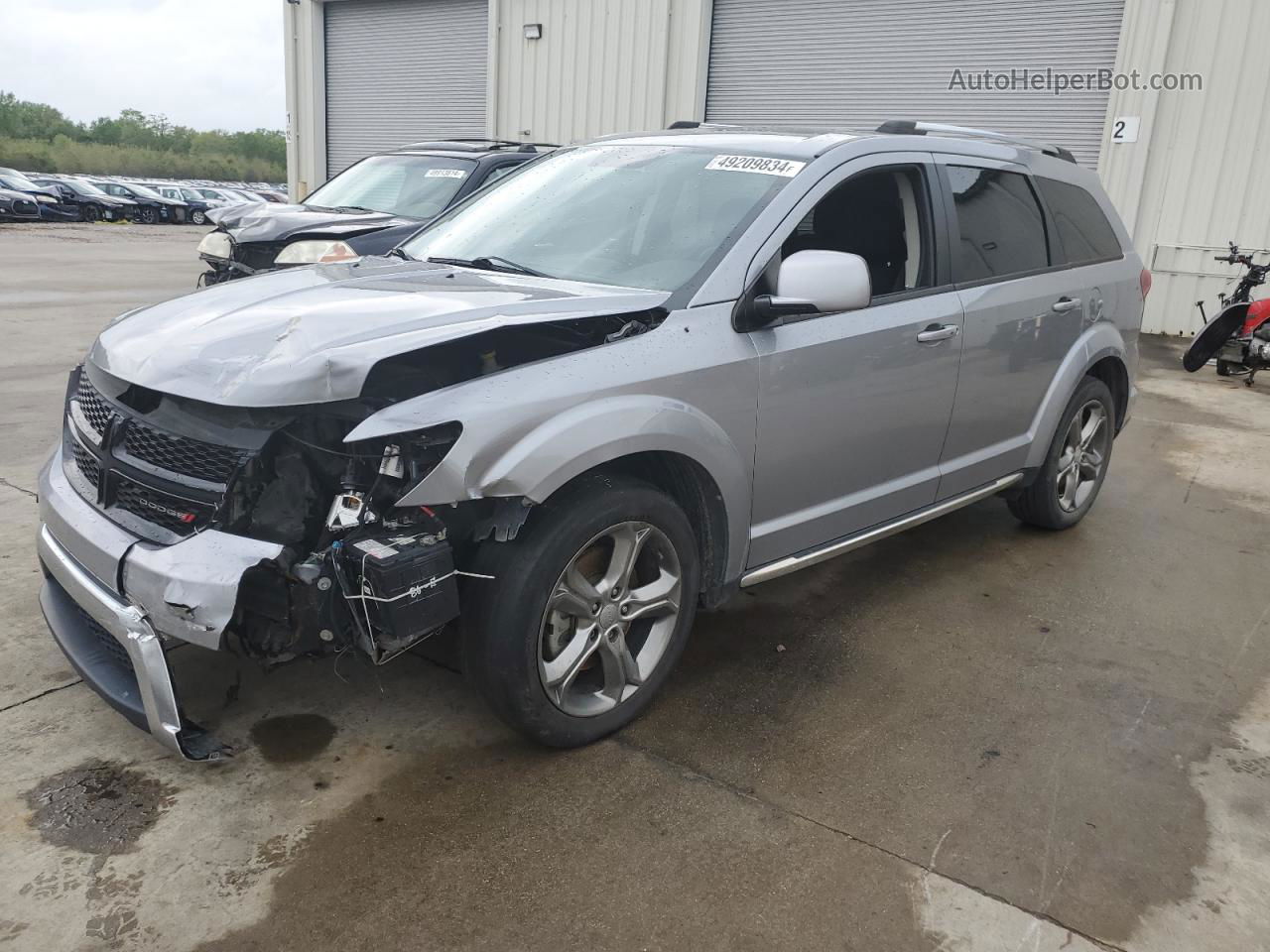 2016 Dodge Journey Crossroad Silver vin: 3C4PDCGG6GT186812