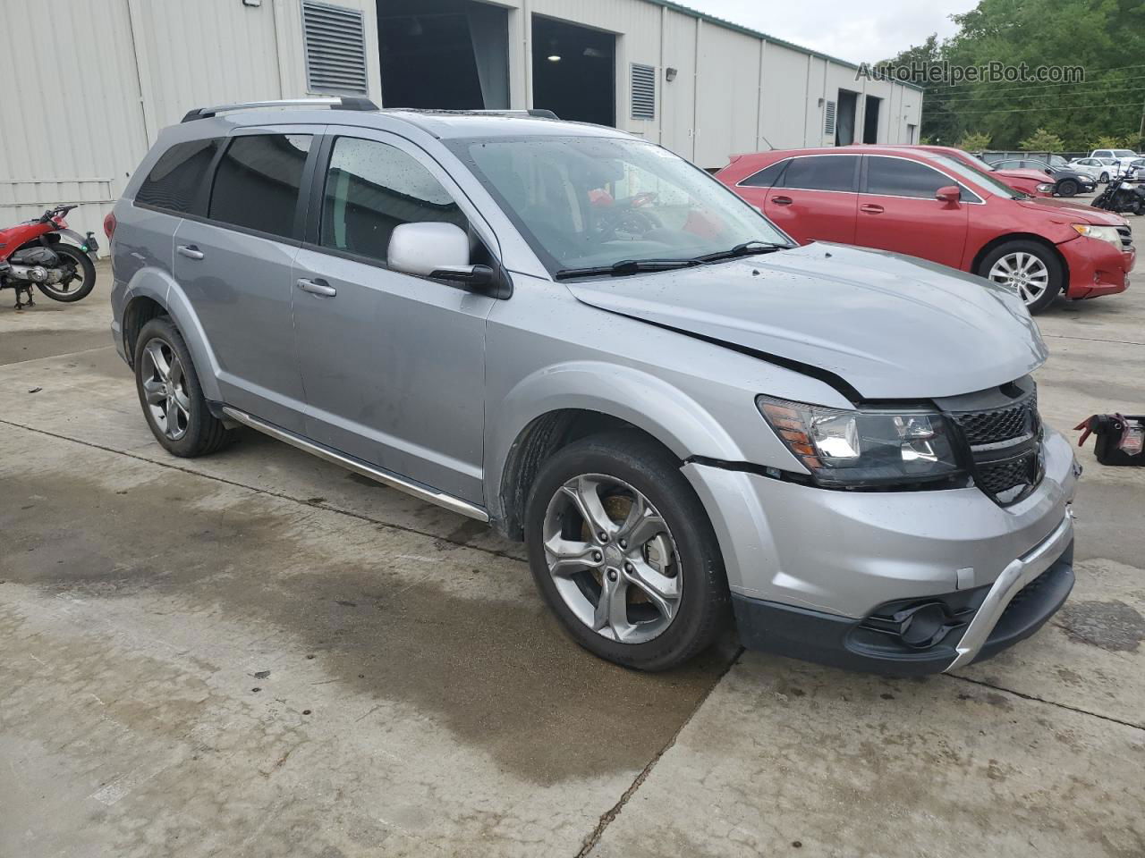 2016 Dodge Journey Crossroad Silver vin: 3C4PDCGG6GT186812