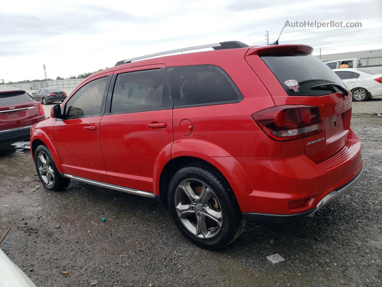 2016 Dodge Journey Crossroad Red vin: 3C4PDCGG6GT211918