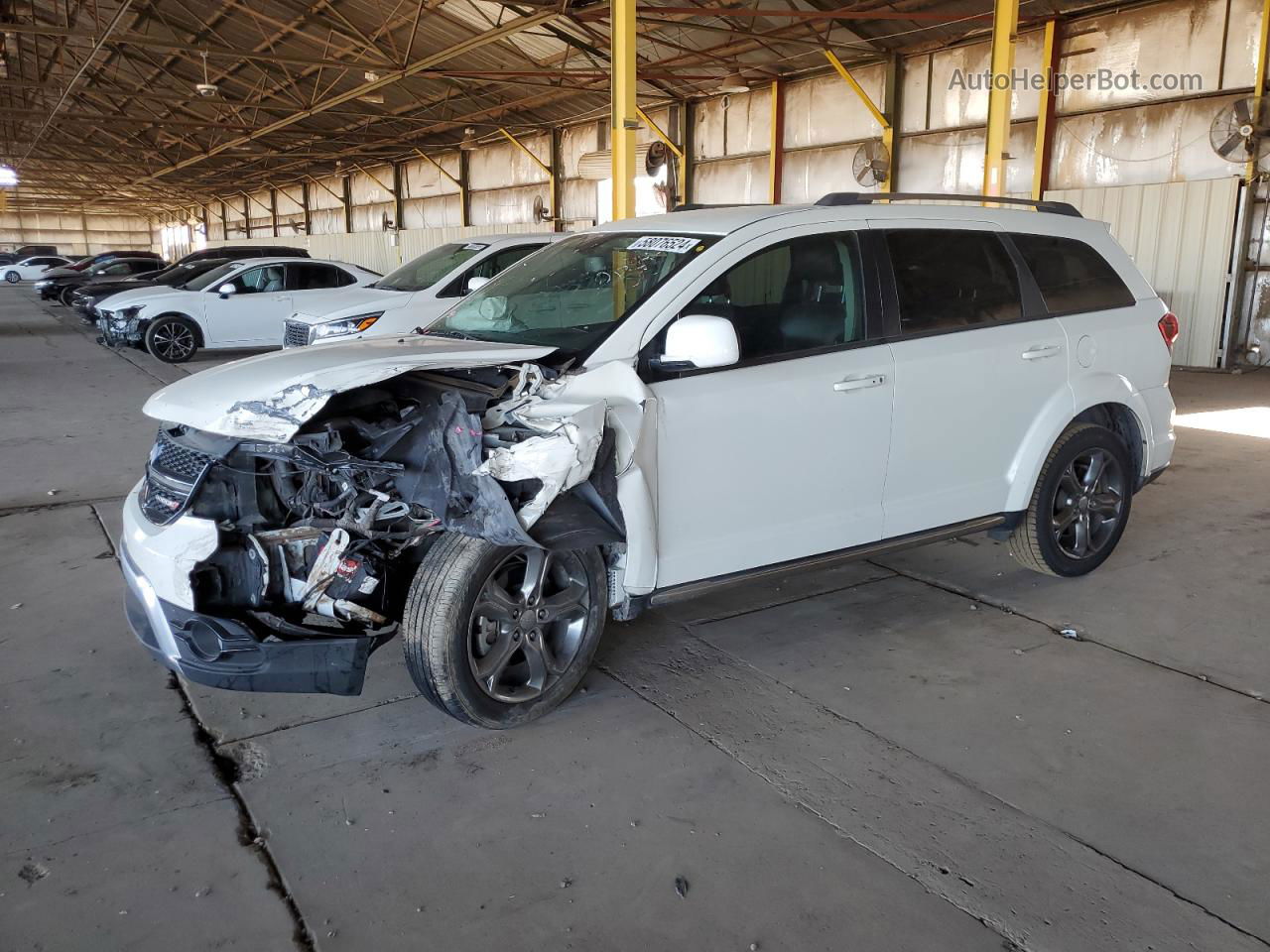 2017 Dodge Journey Crossroad Белый vin: 3C4PDCGG6HT677530