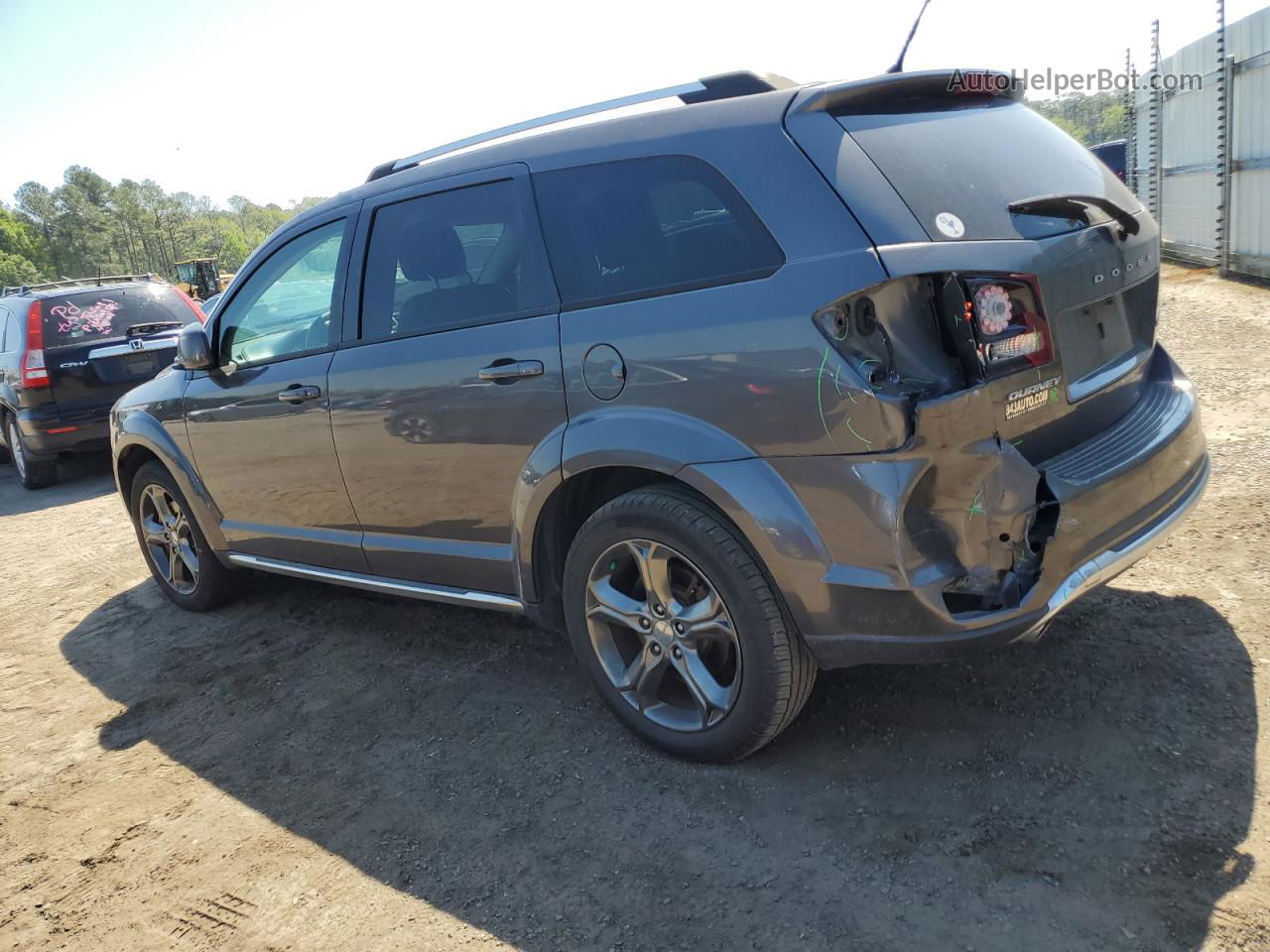 2014 Dodge Journey Crossroad Gray vin: 3C4PDCGG8ET278341