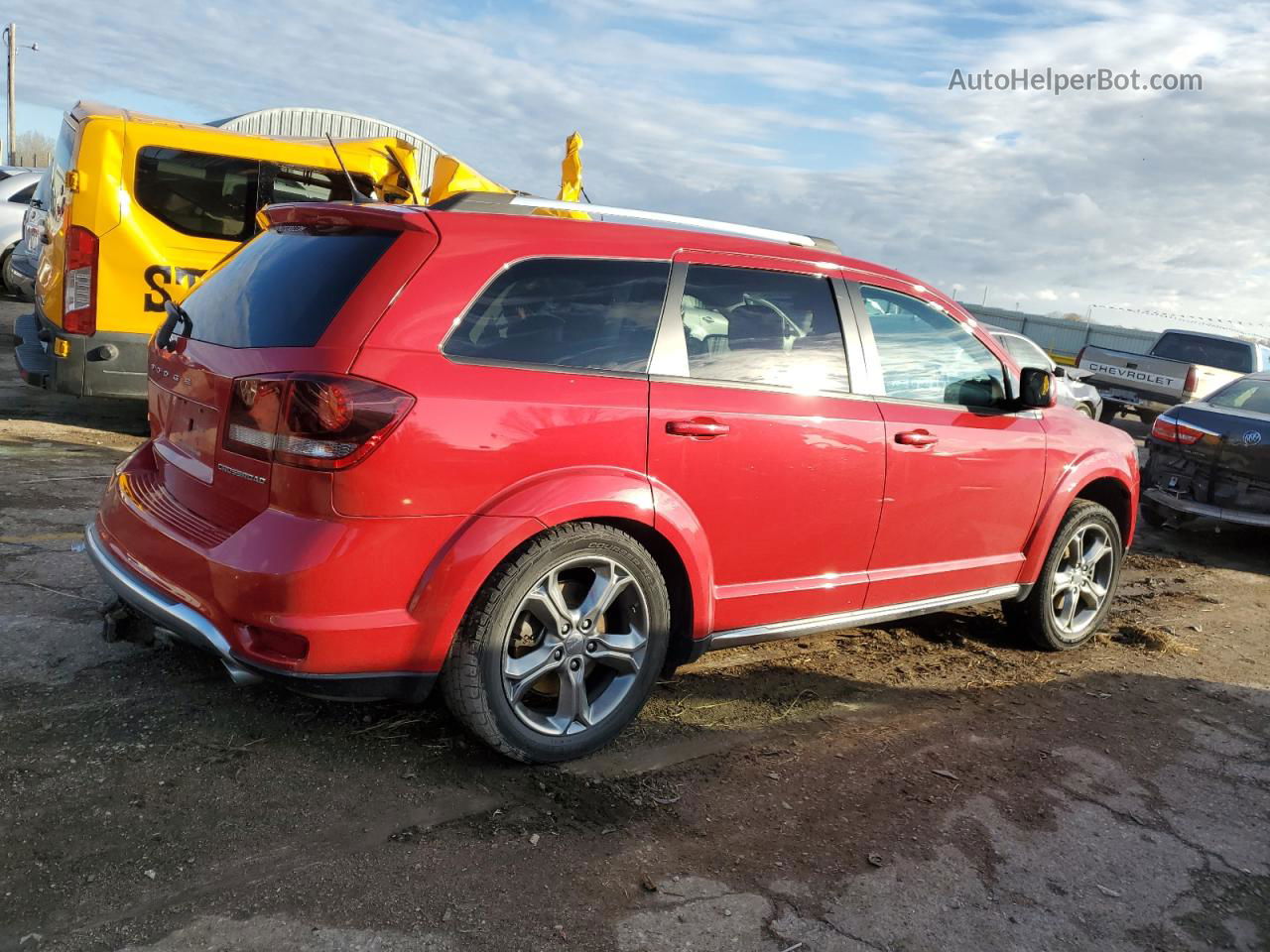 2016 Dodge Journey Crossroad Red vin: 3C4PDCGG8GT186505