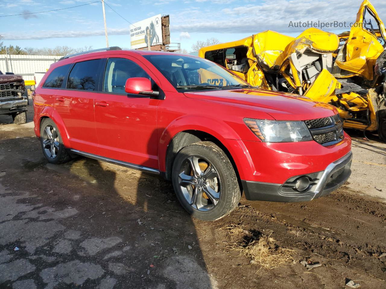 2016 Dodge Journey Crossroad Red vin: 3C4PDCGG8GT186505