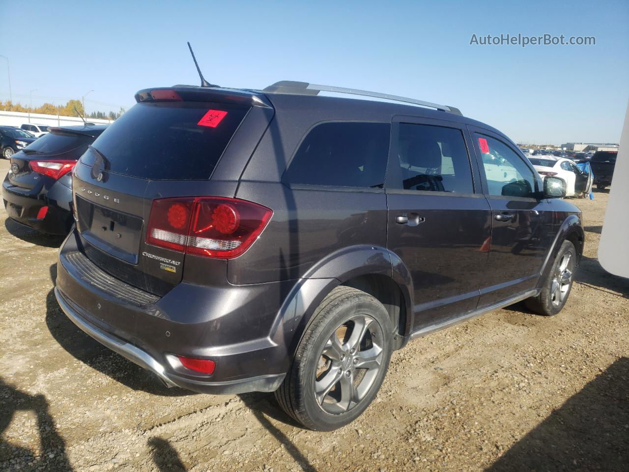 2016 Dodge Journey Crossroad Gray vin: 3C4PDCGG8GT191249