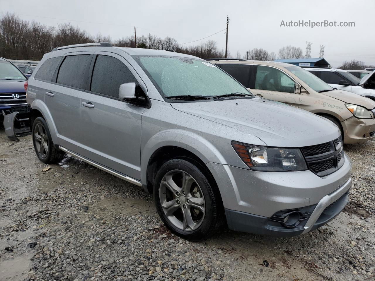 2017 Dodge Journey Crossroad Silver vin: 3C4PDCGG8HT532117