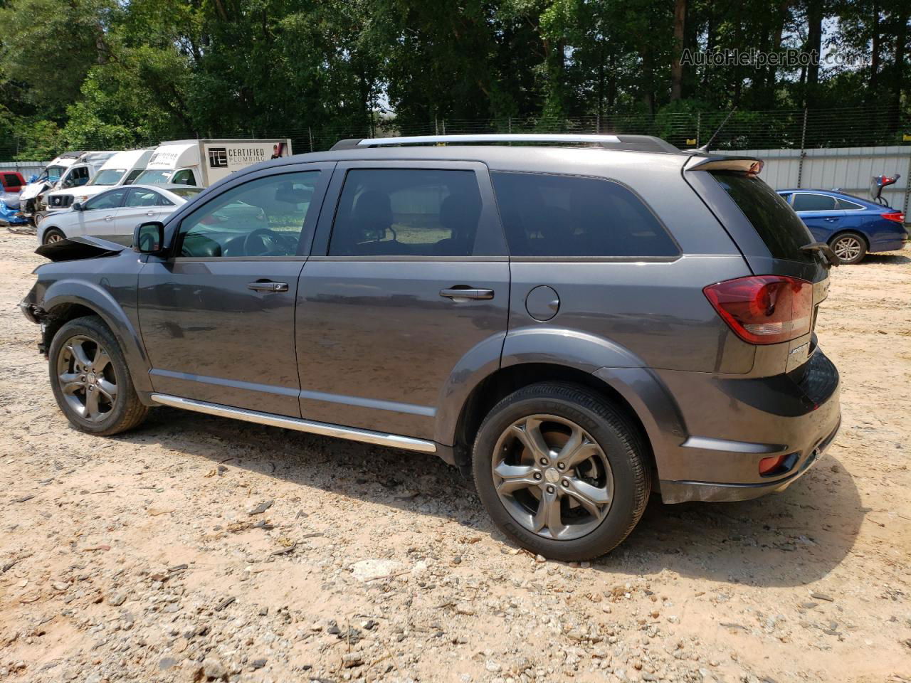 2017 Dodge Journey Crossroad Gray vin: 3C4PDCGG8HT536412