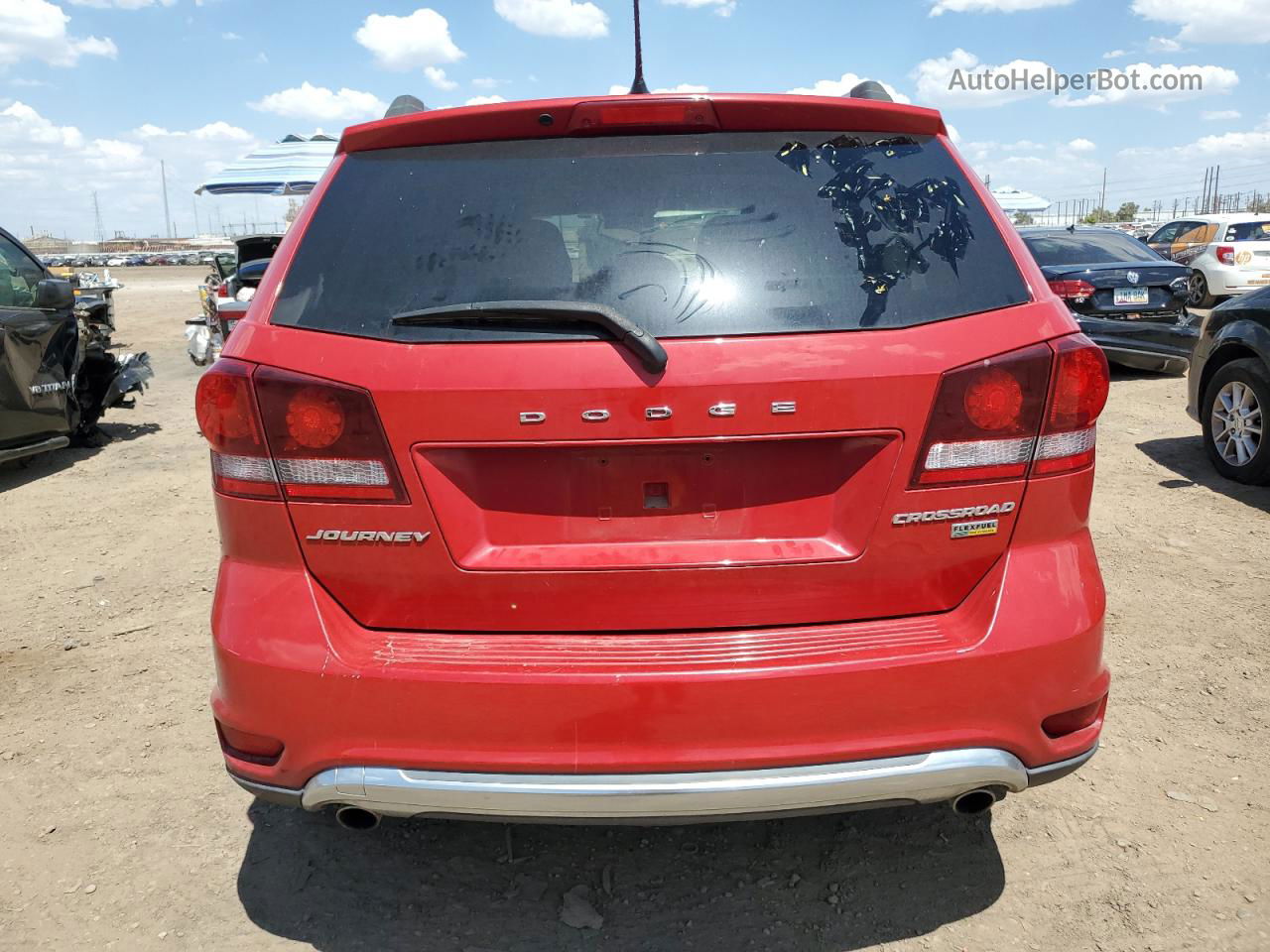 2017 Dodge Journey Crossroad Red vin: 3C4PDCGG8HT548074