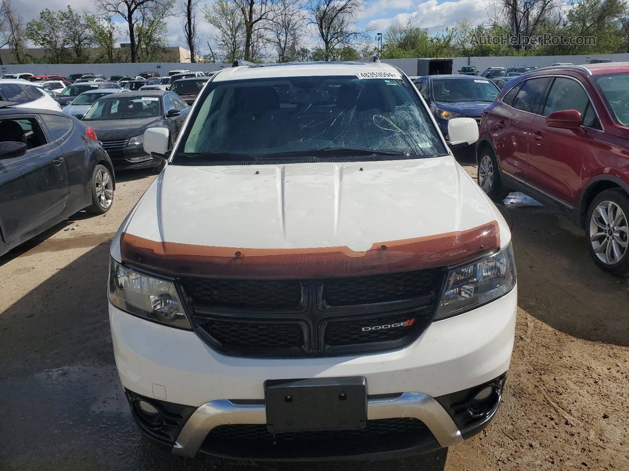 2015 Dodge Journey Crossroad White vin: 3C4PDCGG9FT622907