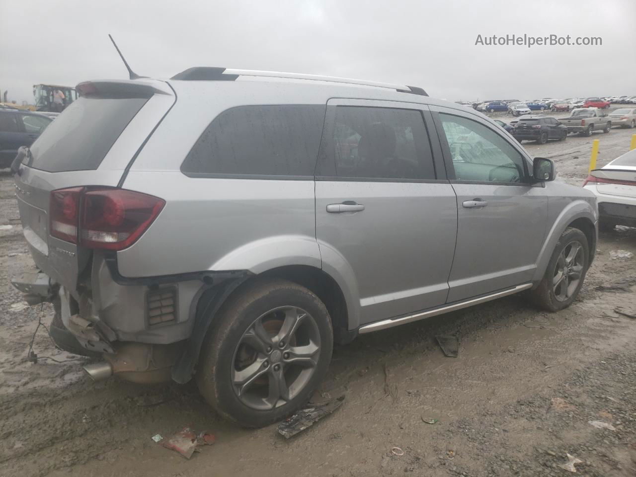 2017 Dodge Journey Crossroad Silver vin: 3C4PDCGG9HT535981