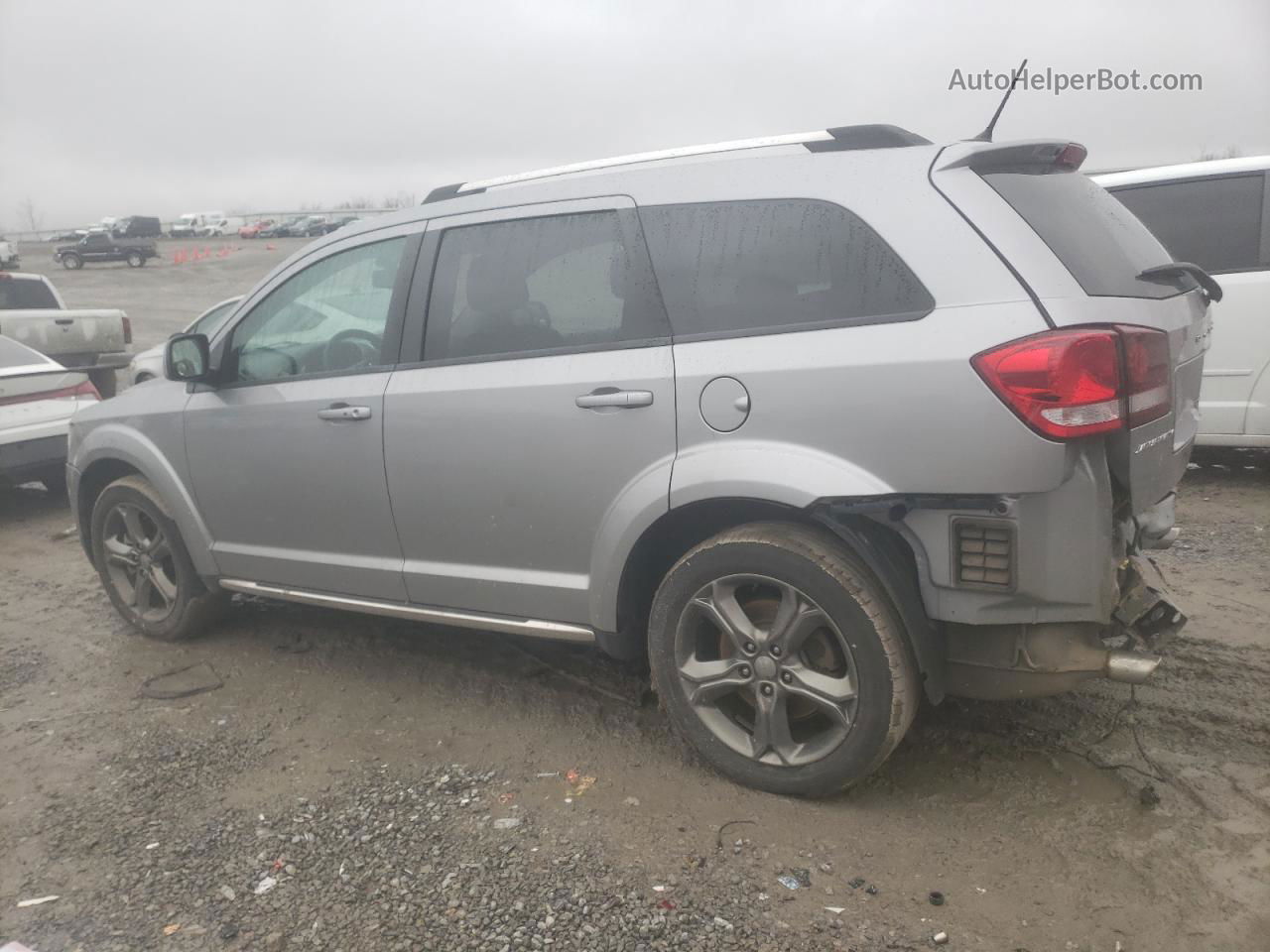 2017 Dodge Journey Crossroad Silver vin: 3C4PDCGG9HT535981